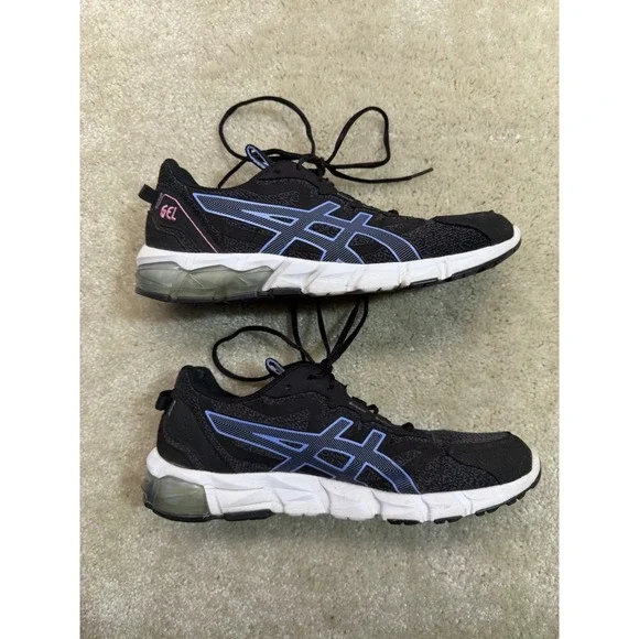 Asics Gel Quantum 90 Shoes Womens 10 Black Blue White Hiking Running Outdoor - Picture 4 of 9